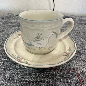 Cottagecore Goose Cup and Saucer Set